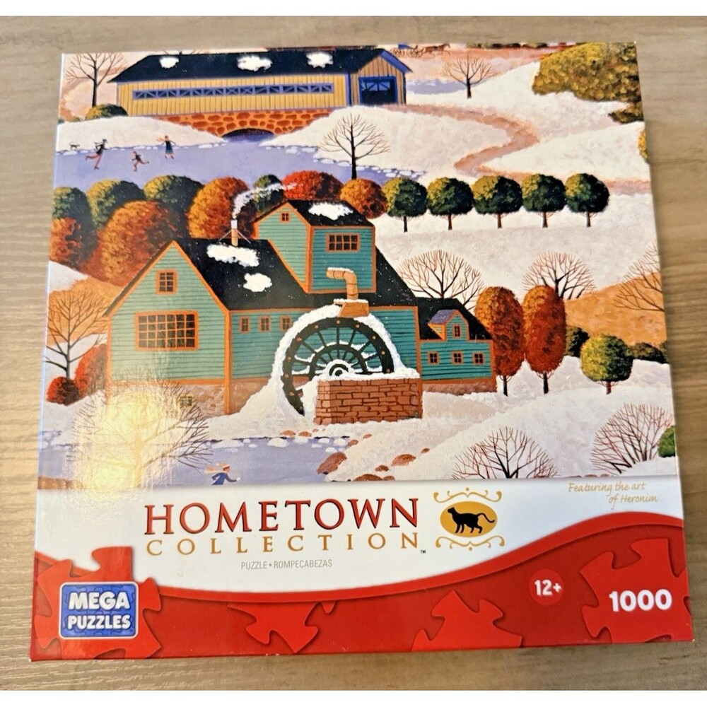 MEGA HOMETOWN COLLECTION 1,000 PIECE JIGSAW PUZZLE WINTER IN VERMONT